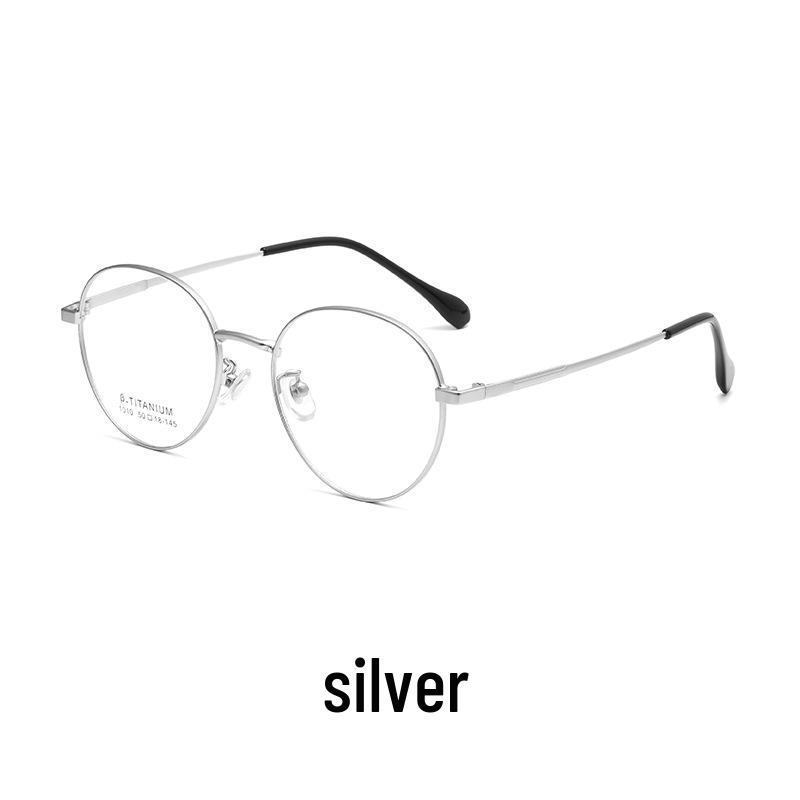 Baishifen Lightweight Non-Magnetic Titanium Retro Round Eyeglass Frame for Small Faces (1010TH)
