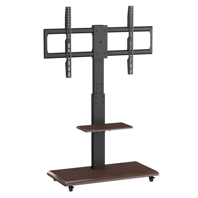 Universal Movable TV Floor Stand with Shelf and Wheels for 50-65 Inch TVs