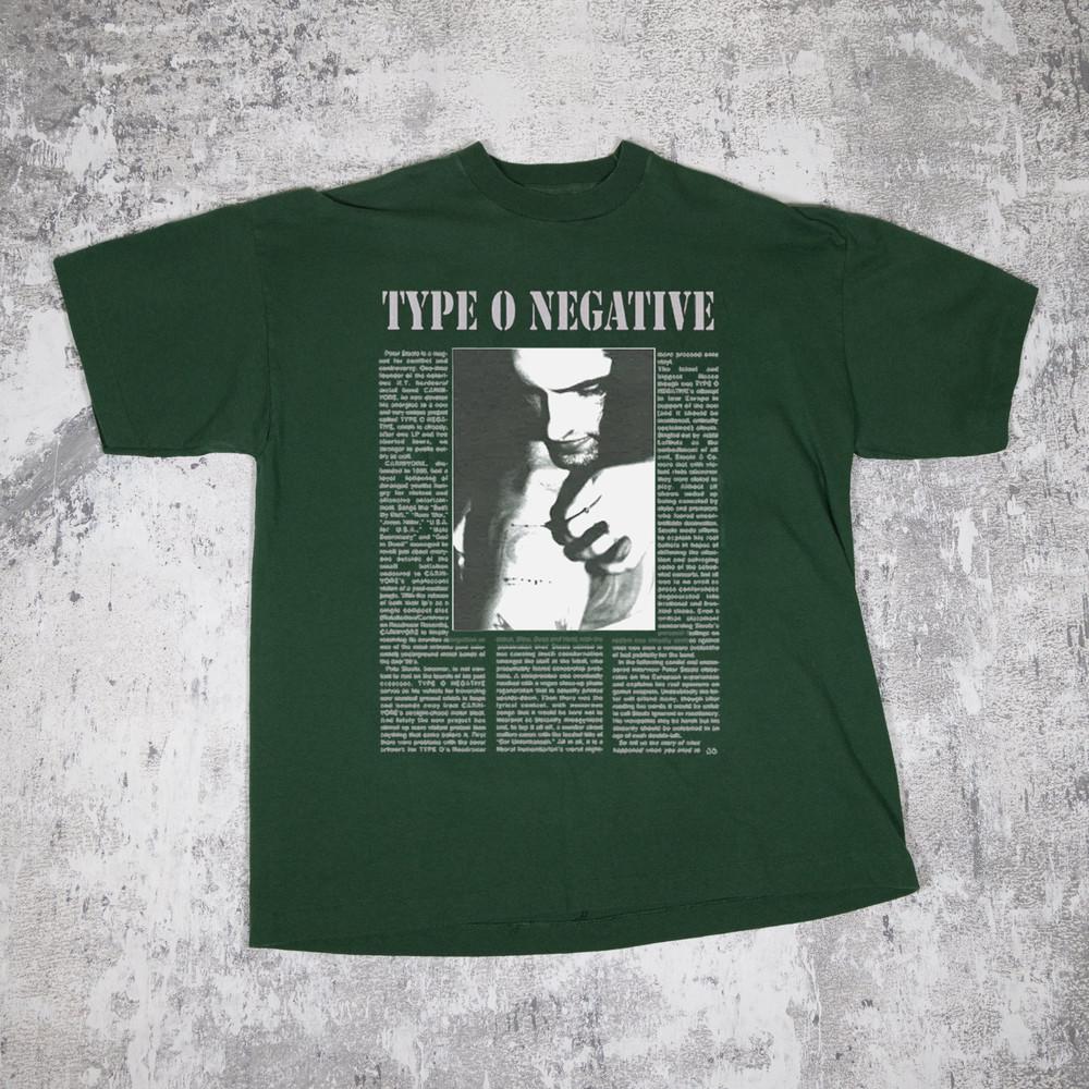 Редкая футболка с принтом тура Type O Negative, хлопок, подарок для фанатов, размеры от S до 5XL, зеленая, унисекс XXXL