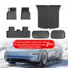 For Tesla New ModelY Juniper2025 2026 TPE metal pedal foot pad Waterproof Luggage Mat Wear-resistant Foot Pads ModelY Trunk Mats