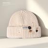 New Autumn and Winter Knitted Woolen Hats for Women Fashionable Hole In The Head Hats for Outdoor Cycling  Button Ear Protection Cold Hats for Men