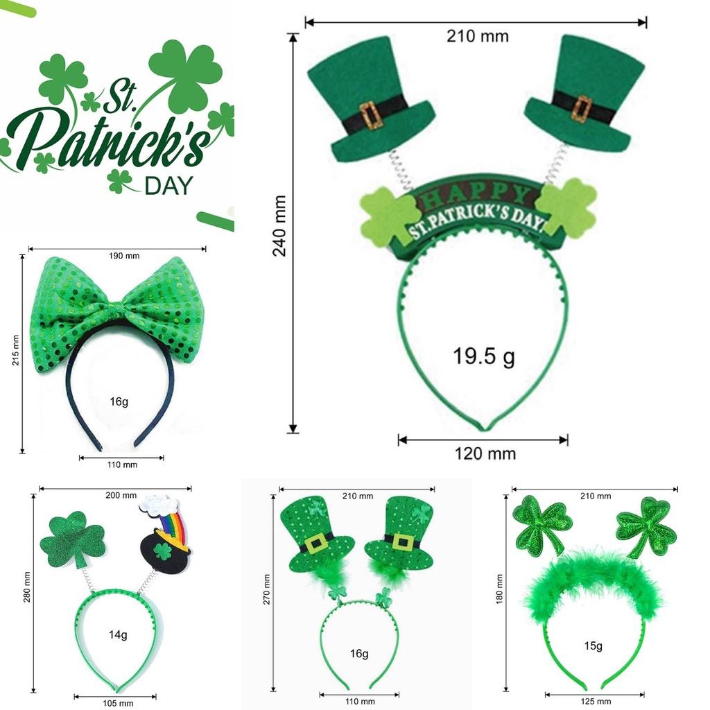 Patricks St Day Green Clover Hair Band Elf Hat Clothing Accessories Department
