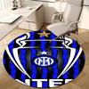 1pc I-Internazionale Milano Print Round Carpet Chair Round Carpet Suitable for Bedroom Living Room Home Decorative Carpet