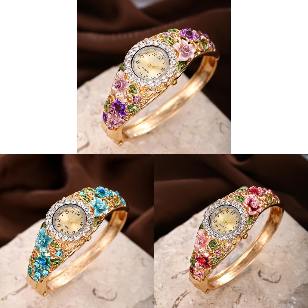 Elegante Orologio al Quarzo da Donna in Stile Coreano con Lunetta in Diamanti e Cinturino in Lega per Uso Fashion