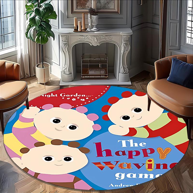 1pc In the Night Garden2 Print Round Carpet Chair Round Carpet Suitable for Bedroom Living Room Home Decorative Carpet