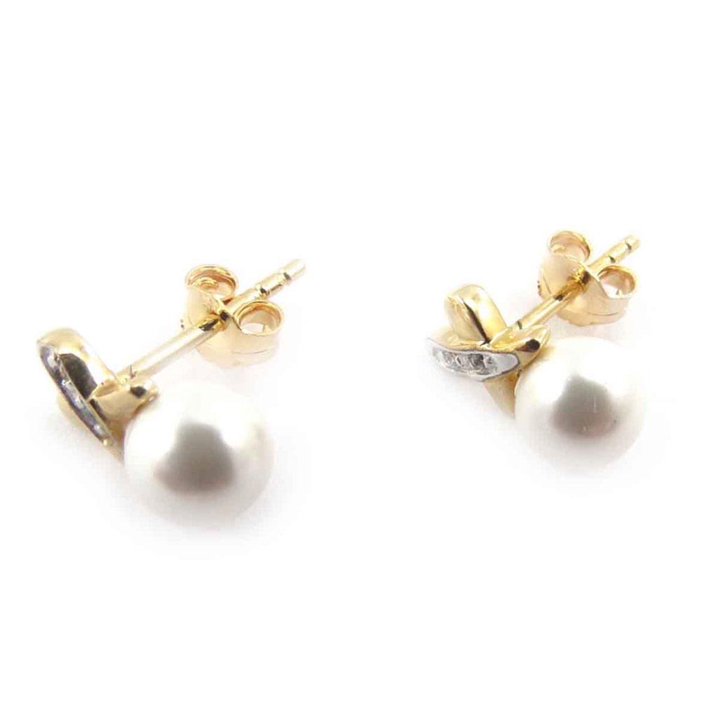 Les Trésors De Lily [C6349] – Vergoldete Ohrringe „Catherine“ aus Weißgold – 10 x 6 mm