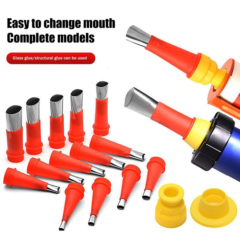1Set Stainless Steel Caulk Nozzle Applicator Caulking Finisher Glue Tool Kitchen Bathroom Sink Silicone Sealant Finishing Tool