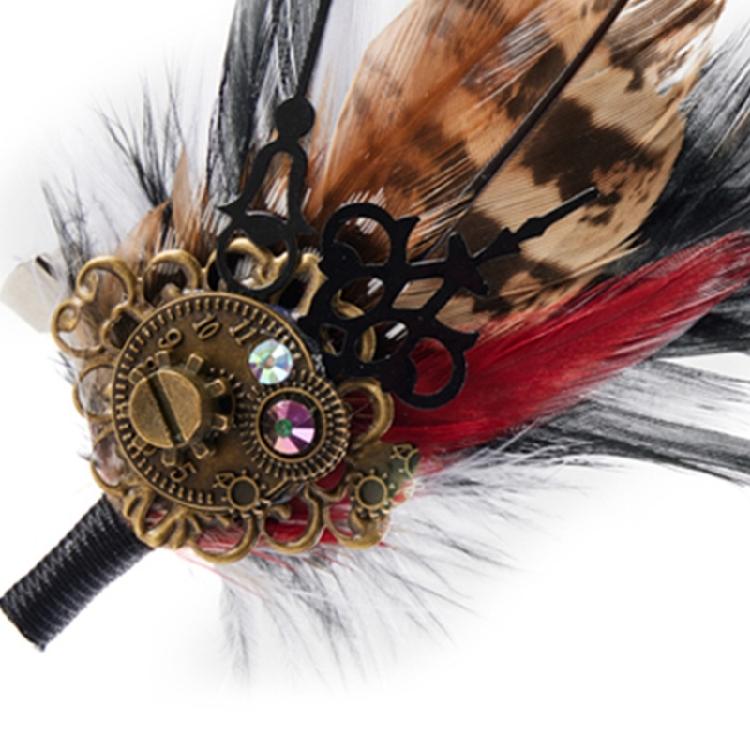 Victorians Gear Clock HairClip Brooch Clip Steampunk Hat Pin Decorative Corsages