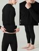 Merino Wool Warm Underwear Black Top and Bottom (Lapasa) Men's (3. (Thin Set), M)