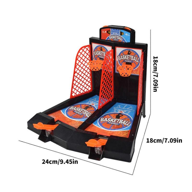 Toy Handheld Desktop Battle Basketball Game Home Desk Gift for Kids and Adults Bagatelle Game Office Game Fun Sports
