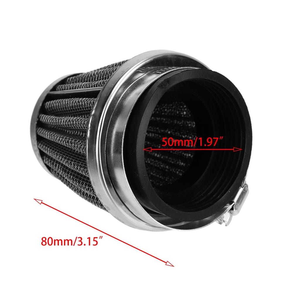2 Piece Set of 2 Power Filters for Motorcycles Universal Motorcycle Carbon Style Air