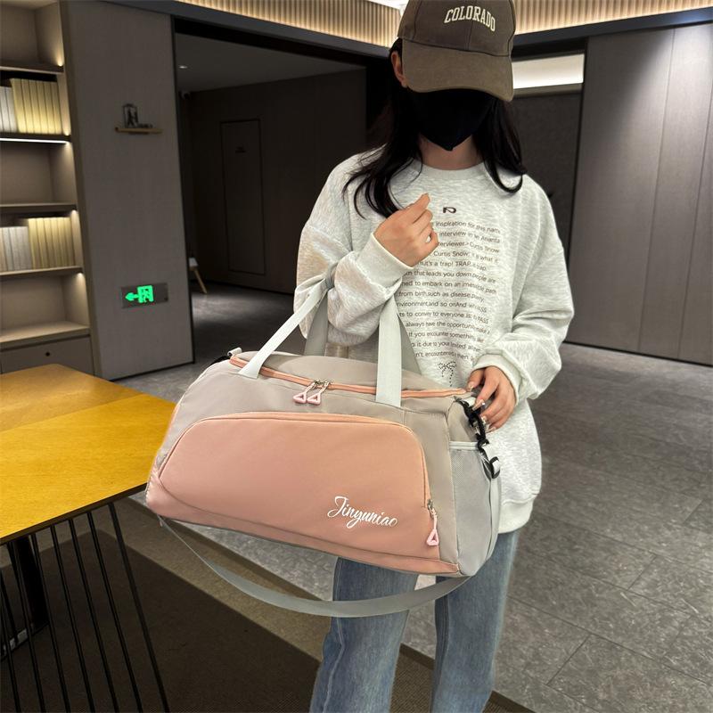 Short-haul travel bag Women's bag Portable business trip Large capacity Lightweight sports Fitness small luggage Birth travel storage bag