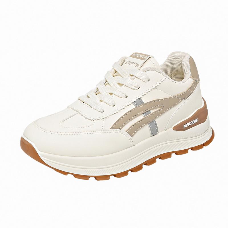 

Женские кроссовки на платформе Forrest Gump, весна и осень 2025, новая корейская версия универсальных спортивных и повседневных кроссовок, цветные, кроссовки для папы, огонь 35 хаки