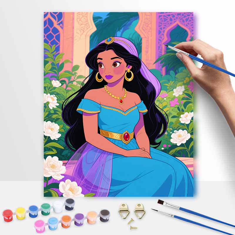 Disney Jasmine oil painting art kit handmade painting diy home decoration 20x30cm