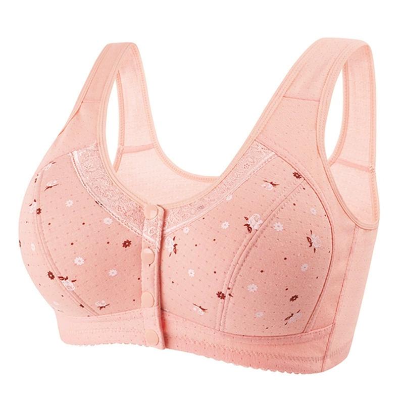 

Женский хлопковый дышащий жилетный бюстгальтер большого размера с застежкой спереди 48