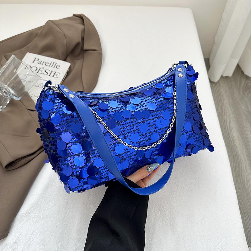 Niche Design Bag Women's Fashion Versatile High-end Sequins Dinner Bag Summer Underarm Bag Satchel