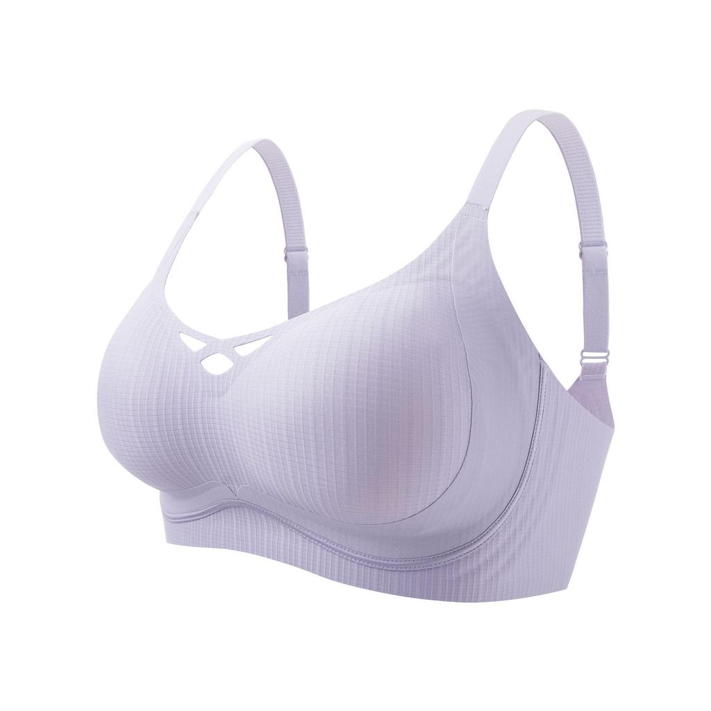 Traceless underwear women's small breasts gather and support the new light and thin anti-sagging adjustment bra without steel ring