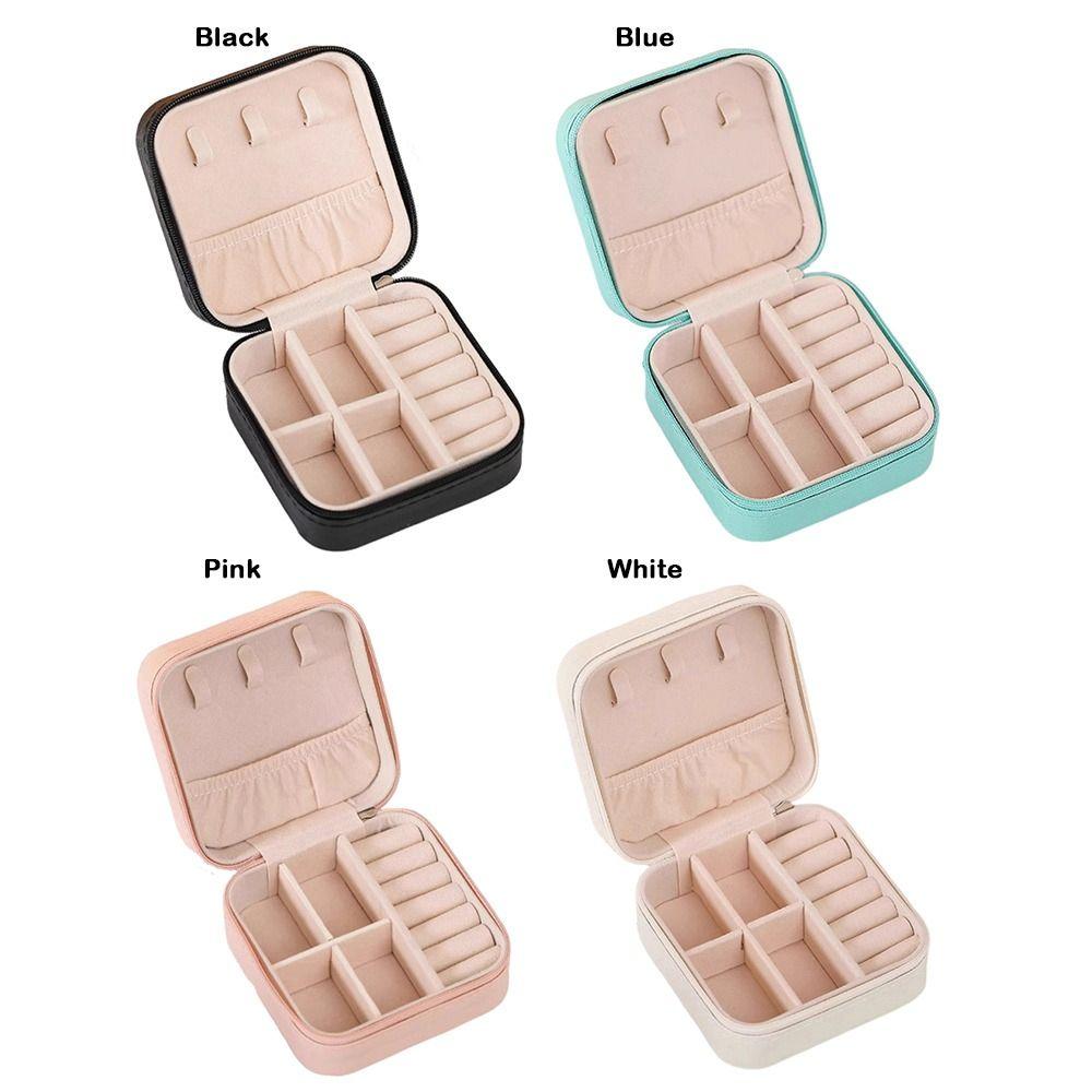PU Leather Jewelry Box Mini Size Portable Jewelry Box Portable Jewelry Storage Box Home Use