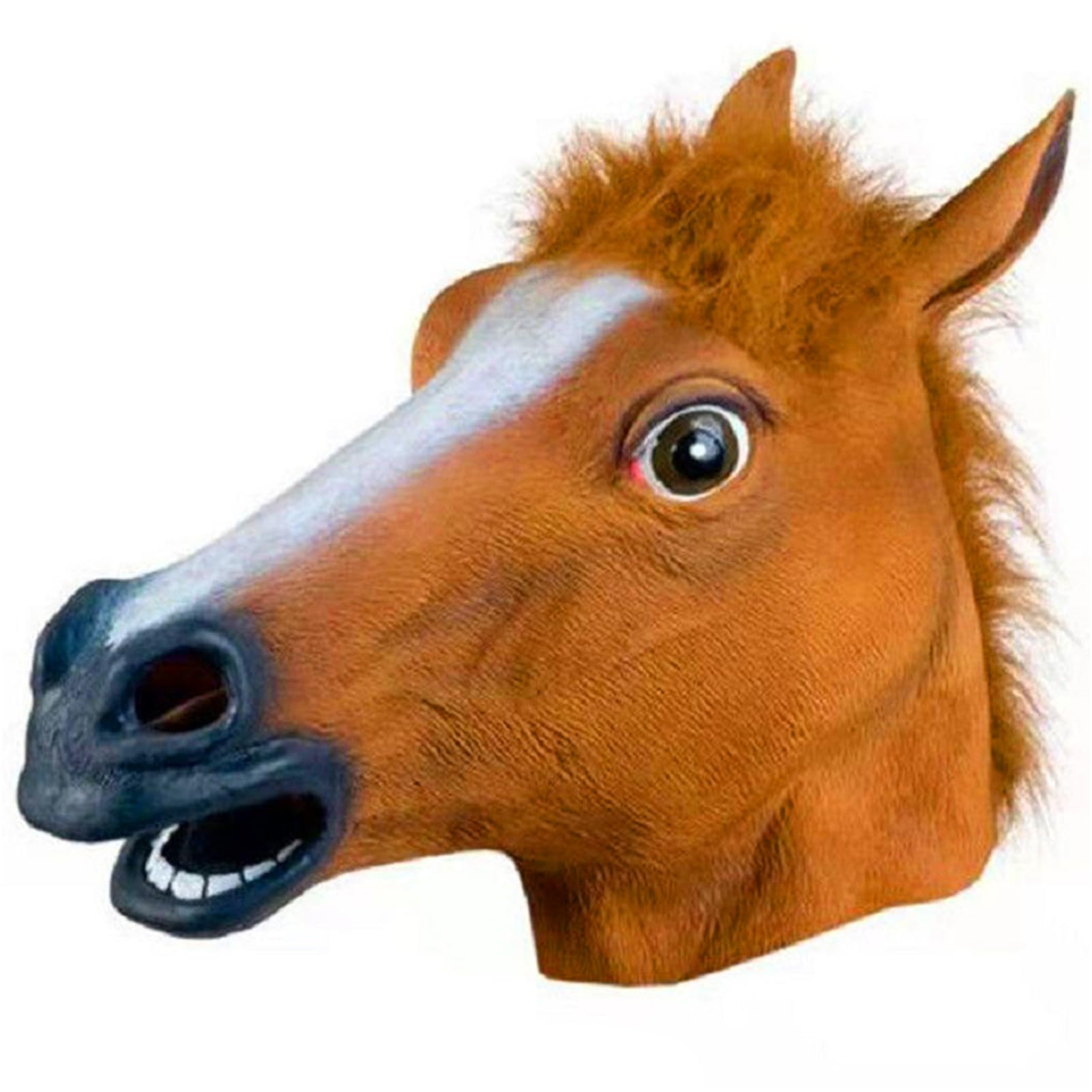 [Joyasslly] Funny Horse Headgear, Cosplay, Halloween Animal Mask, Animal Headgear, Mask, Disguise, Monster, Fun, Realistic Rubber Mask, Party,