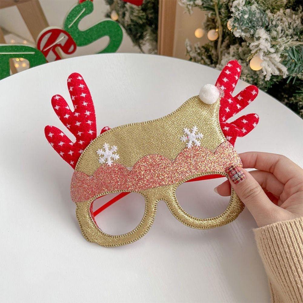 Decorative Merry Christmas Glasses Deer Horn Glasses Children's Party
