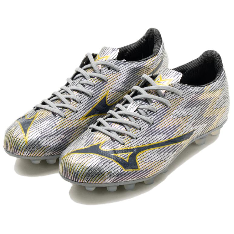 Mizuno Alpha 2 Soft Comfortable Non-Slip Durable Soccer Shoes Men Sneaker Silver P1GA256104