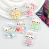 Cartoon KT Cat Resin Accessories: DIY Fridge Magnet, Keychain, Hair Clip Decorative Materials