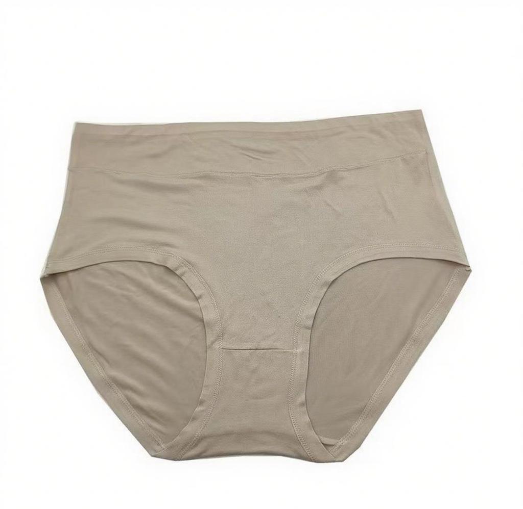 Plus Size Women's High Elasticity Solid Color Fabric Underwear: Comfortable & Versatile