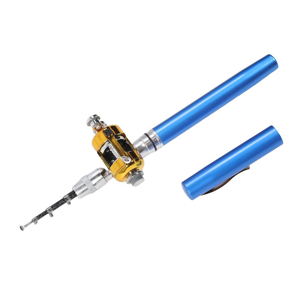 Miniature Pen Fishing Rod Portable Size Fishing Pole with Reel Wheel for Outdoor