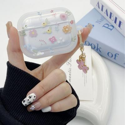 Small Flower Is Suitable for Apple AirPods 1 Generation Pro1 Earphone Case 1st Generation Wireless Bluetooth Earphone Protective Case Transparent