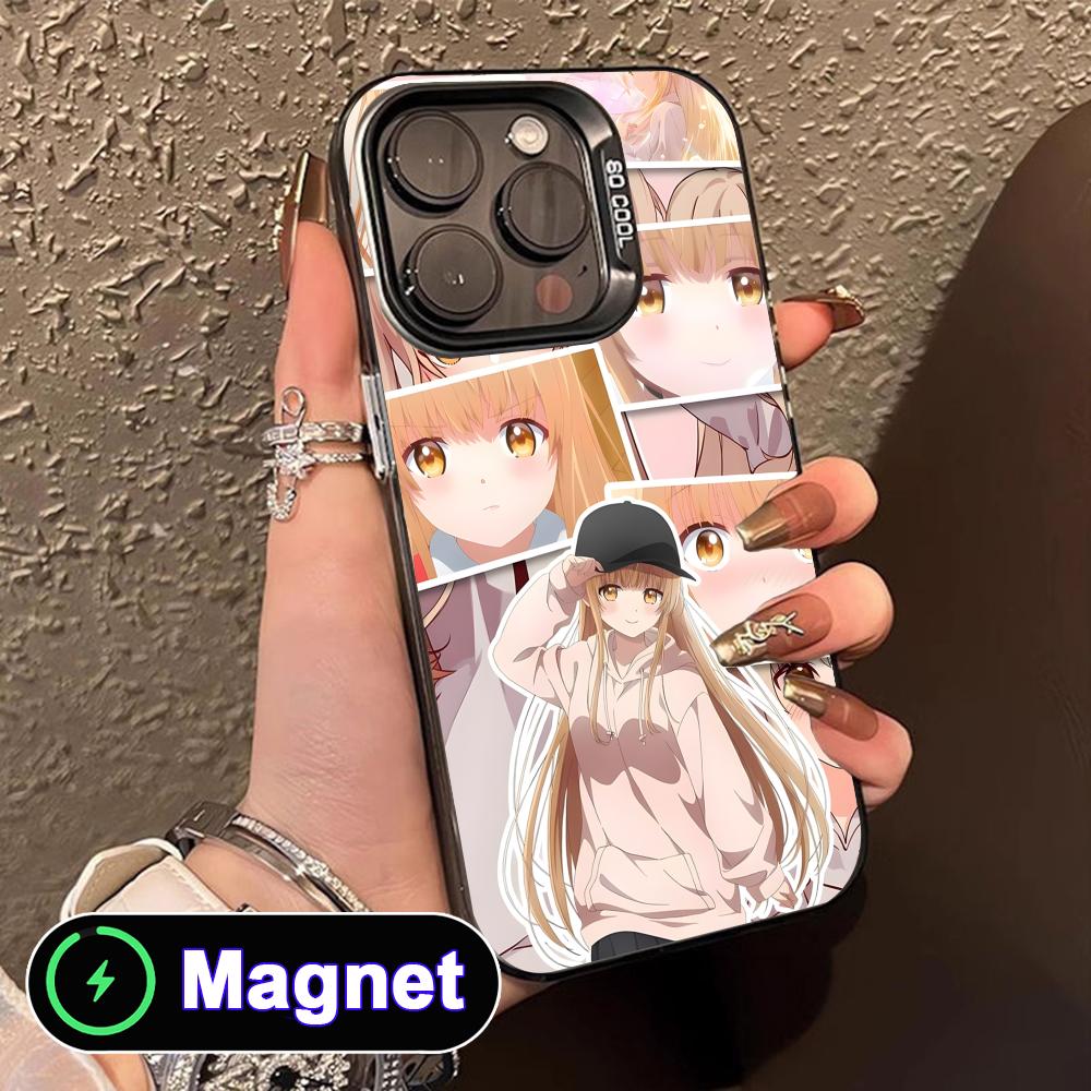 Angel Mahiru Shina Phone Case for iPhone 17 16 15 14 13 12 11 Air Pro Max Plus Colorful Silver MagSafe Cover