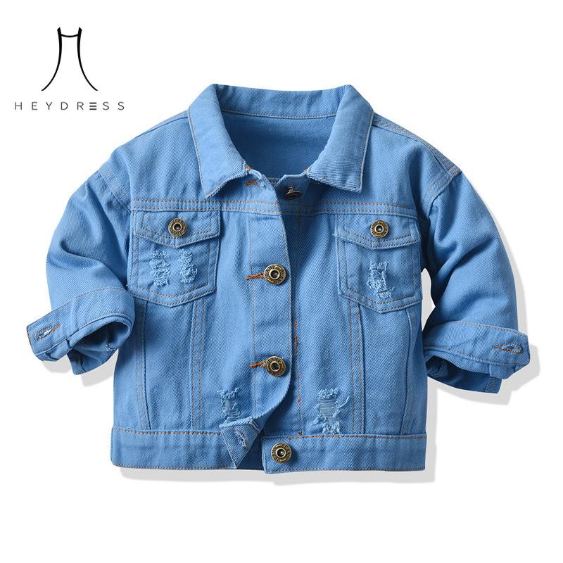 Korean-style Multi-color Tie-dye Short Denim Clothing New Children Lassel Long-sleeved Denim Jacket