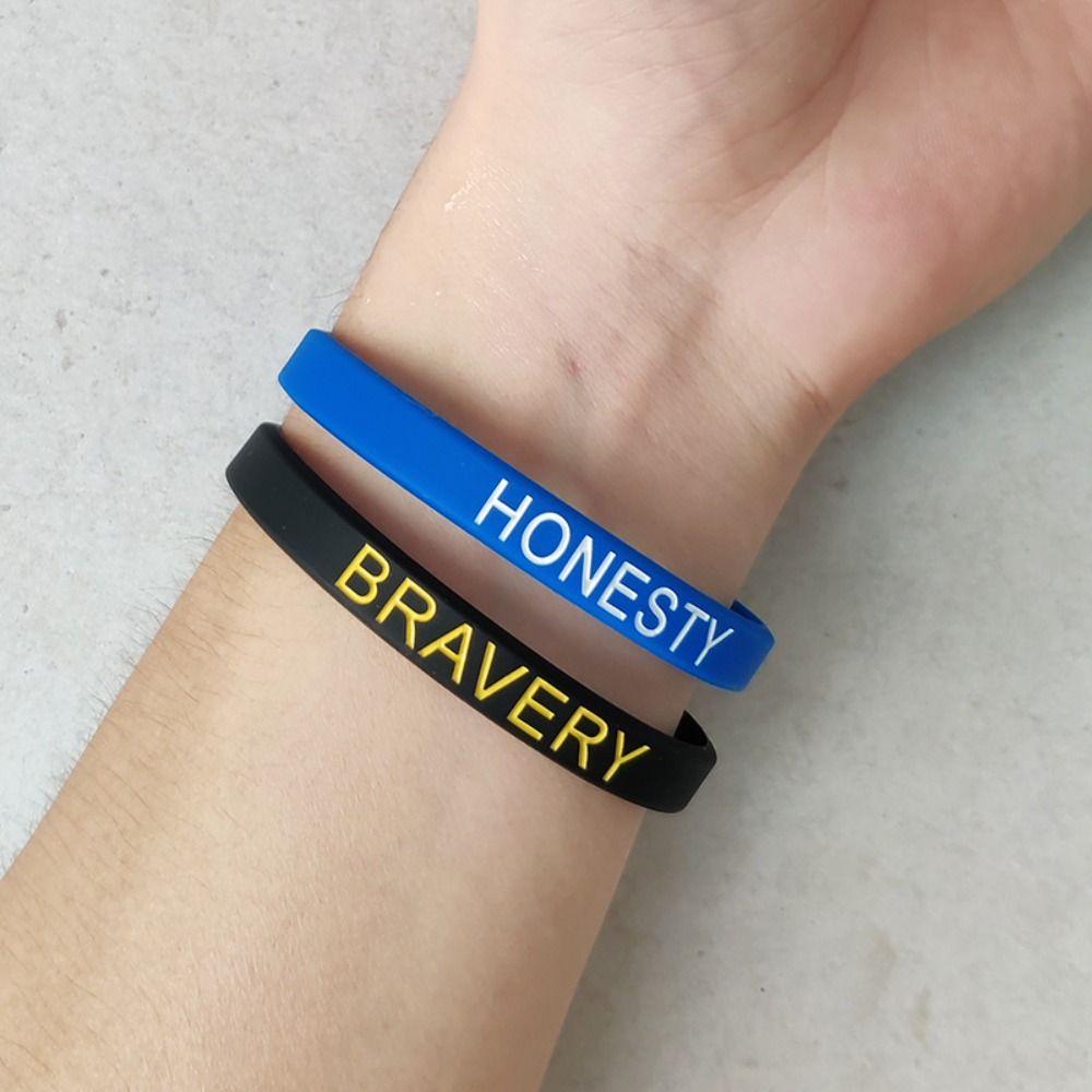 Lettering Fun Motivational Wristbands Hand Bands Sports Bracelets Kids Gift