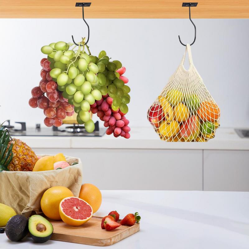 1 szt. Haczyk na banany pod szafkę Łatwy w instalacji Wielofunkcyjny wieszak na banany Do utrzymywania bananów w świeżości lub Haczyk na inne przedmioty kuchenne