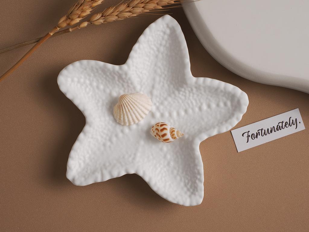 DIY Starfish Dish Silicone Mold Starfish Jewelry Storage Tray Plate Plaster Resin Molds Conch Flowerpot Molds Home Decor Crafts