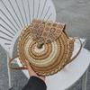 Women Straw Woven Bag Fashion Shoulder Bag Large Capacity Slouchy Tote Handbag Adjustable Strap Braid Chic Hobo Carrying Bag