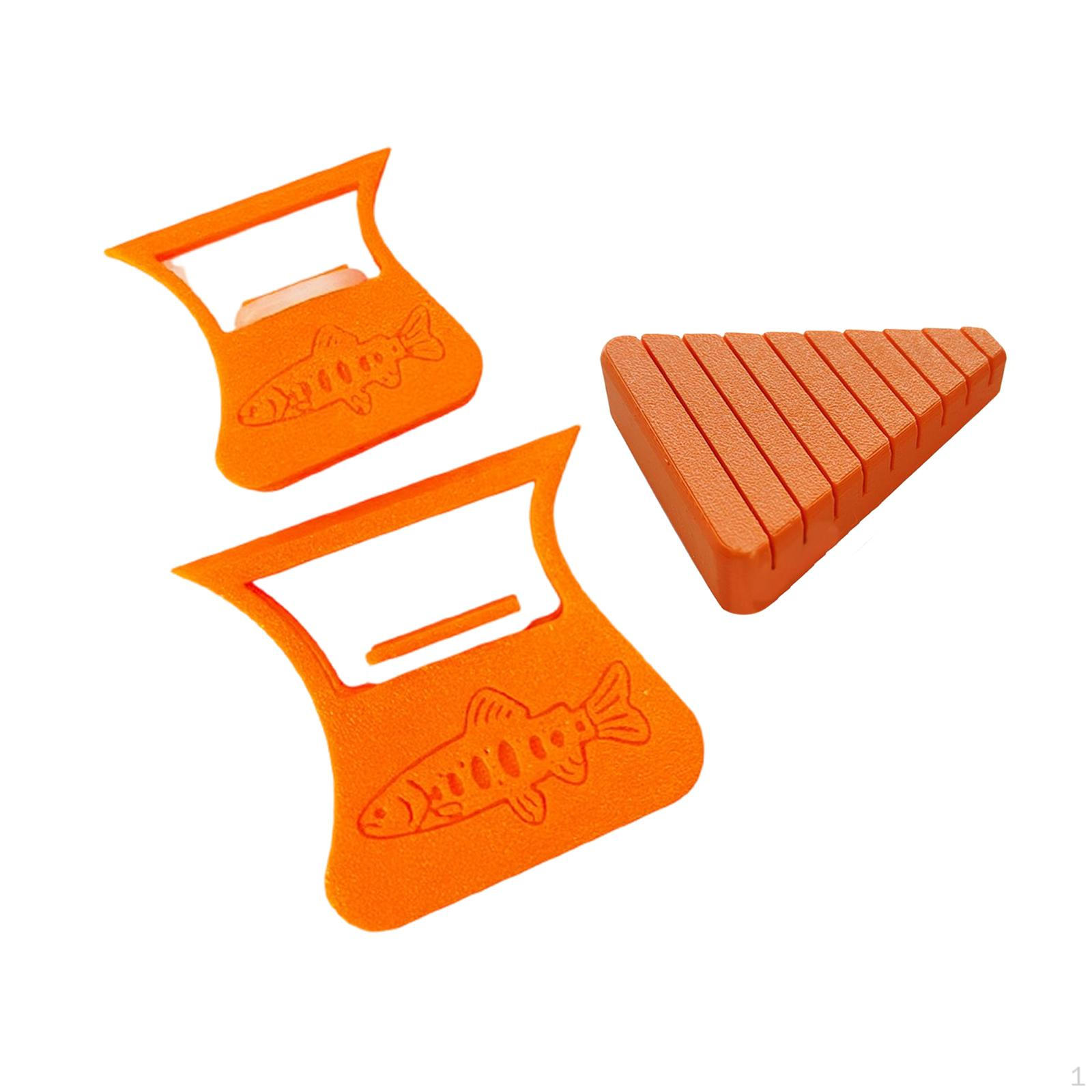 

3 Pieces Fly Tying Hackle Pliers Feather Clamps Tool Fishing Equipment PETG PP оранжевый