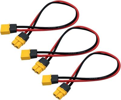 3PCS XT60H Plug Extension Cable XT60H Plug Male Connector To XT60H Plug Female Connector Wire Adapter with 11.8 Inch 14awg Silicone Wire