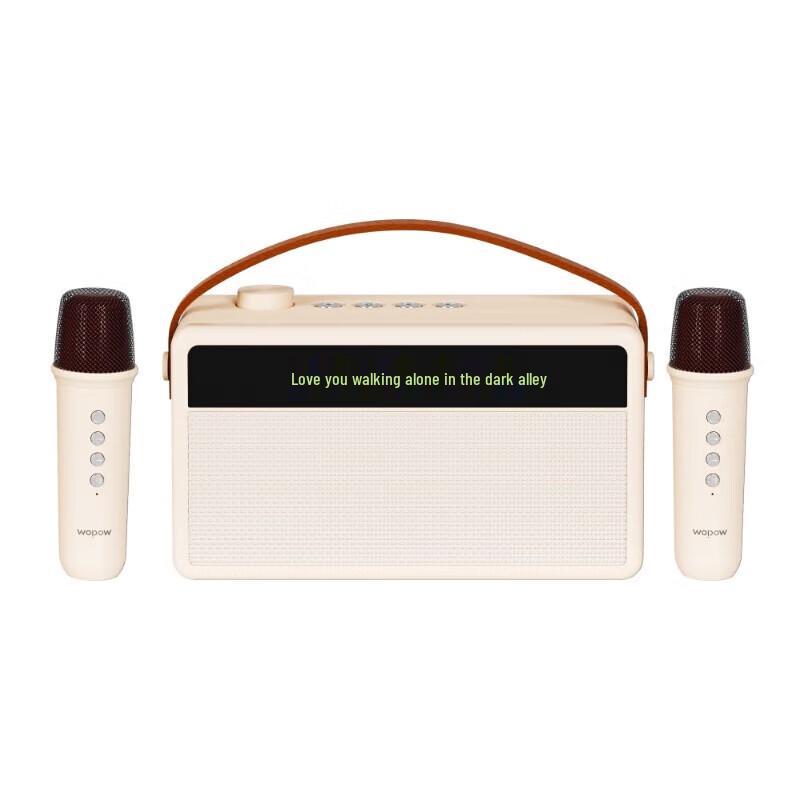 WOPOW AP09 Wireless Bluetooth 5.3 Karaoke Speaker with Dual Microphones