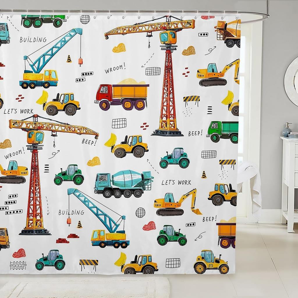 Shark Shower Curtain, 3D Shark Bath Curtain, Sea Animals Bathtub Shower Curtain Ocean Sea Wave Shower Stall Curtain Blue White