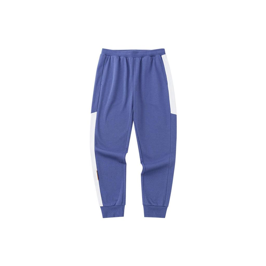 Anta SS22 Knitted Color Block Breathable Casual Sports Pants Men Bottoms Court-Blue 952238741-2