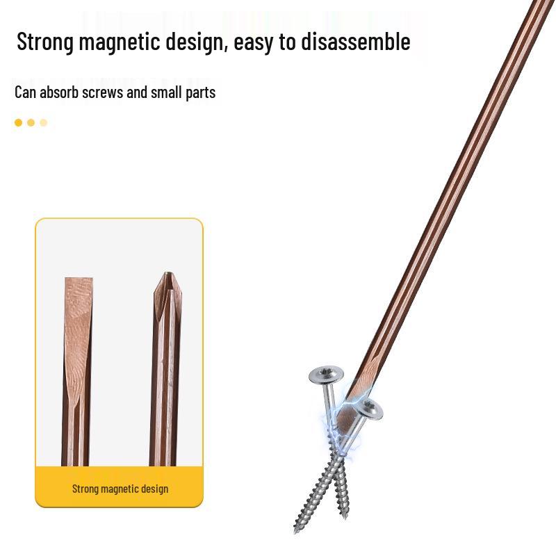 Industrial-Grade 5cm PH1 Extended Cross-Slotted Flat-Head Screwdriver S2 Steel Needle