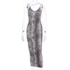 Leopard Print Sleeveless V-neck Sexy Midi Dress Spring Women Fashion Streetwear Party Outfits