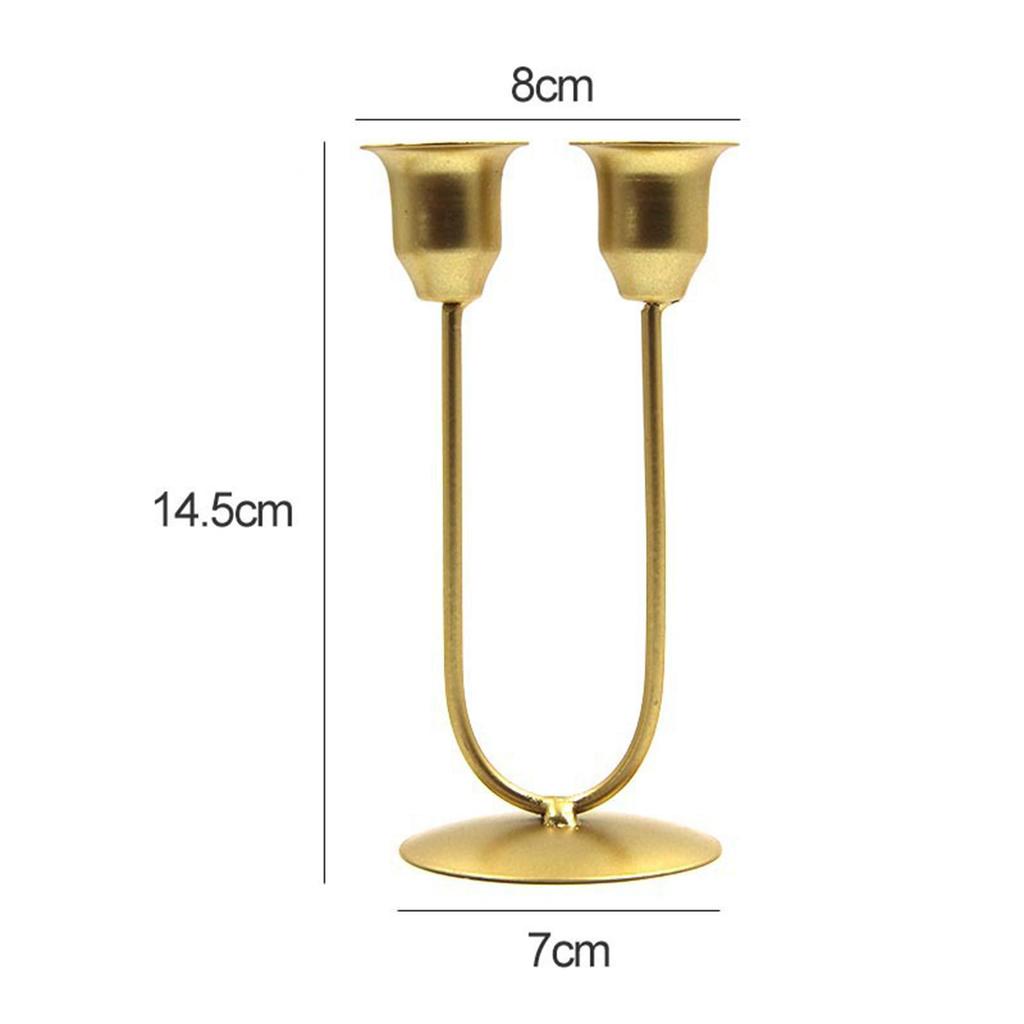 Candle Holder for Pillar Candles Ornament 2 Arm Dining Table Candlestick Candelabra Candle Stick Holder for Tabletop Decor