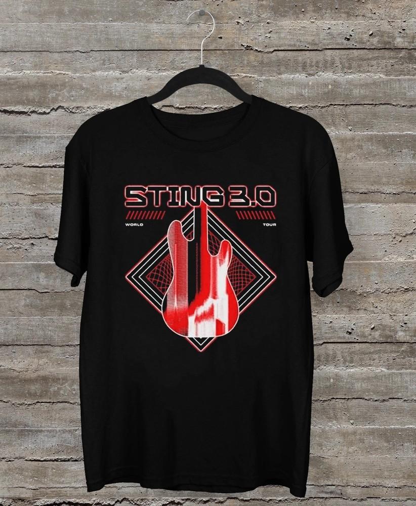 Sting 3.0 Cityscape Bass World Tour 2024 Černé Tričko Všech Velikostí