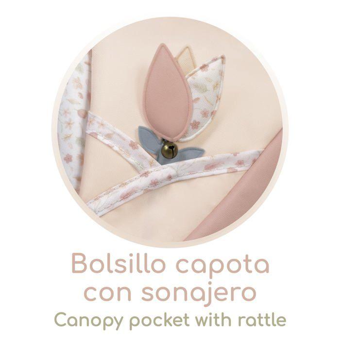 Poussette de poupées pliable - DE CUEVAS TOYS - Tulipe - Ombrelle - 47x25 cm - Guidon réglable - Légère et résistante