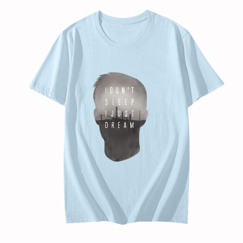 

True Detective & True Detective Essential Футболки ЧОЛОВІЧА Мода Four Seasons Футболки зі 100% бавовни Футболки з круглим вирізом High Street Graphic XXL світло-синій колір