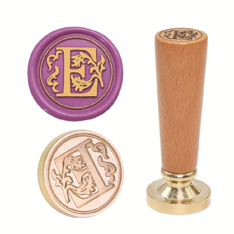 Brass Wax Seal Stamp Ergonomic Wood Handle for Personalizing Stationery and Card Making 1PC