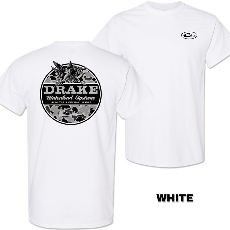 Drake Waterfowl Brown Camo Hunting T-Shirt – Duck Graphic Tee and Outdoor Southe XXXXL