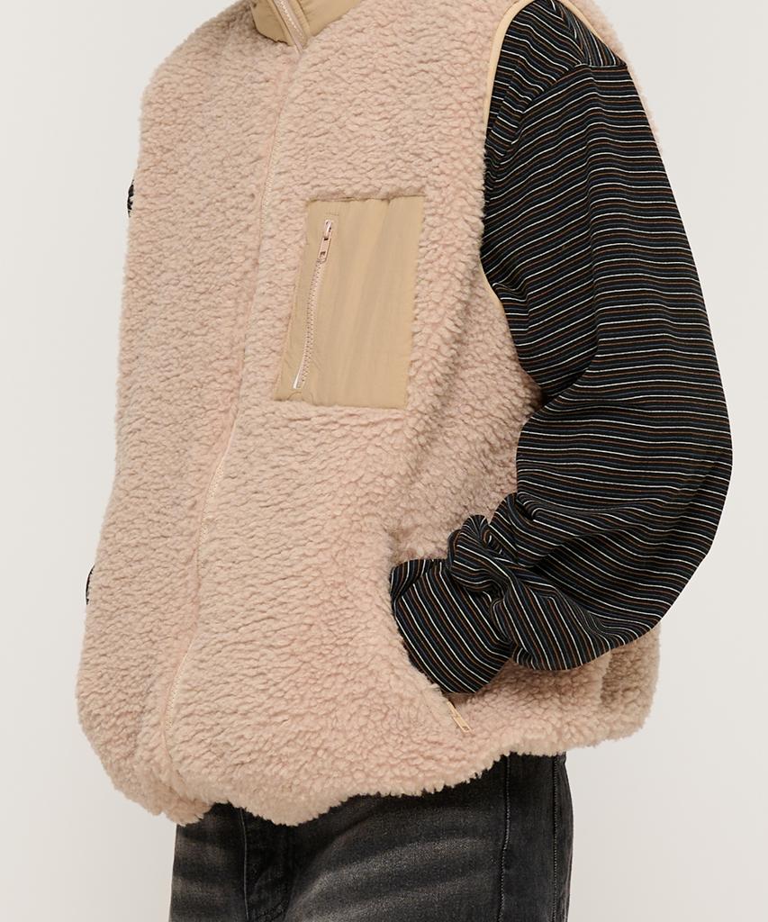 Cargobros Fleece Pocket Vest (Beige)