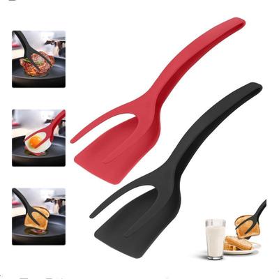 Multifunctional Nylon Steak & Fried Egg Spatula Tongs - Non-Stick Kitchen Tool